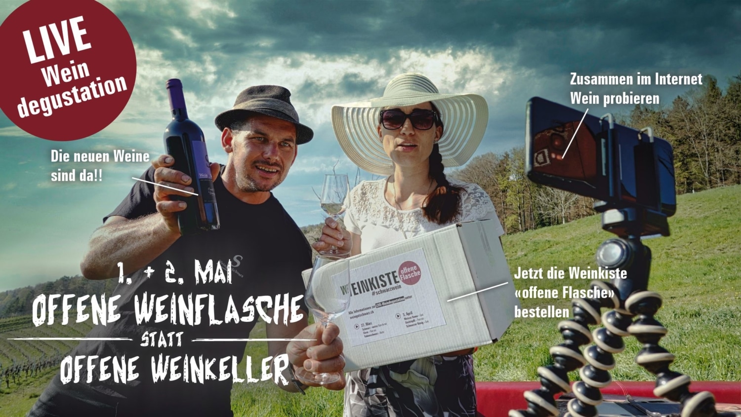 offene weinflasche